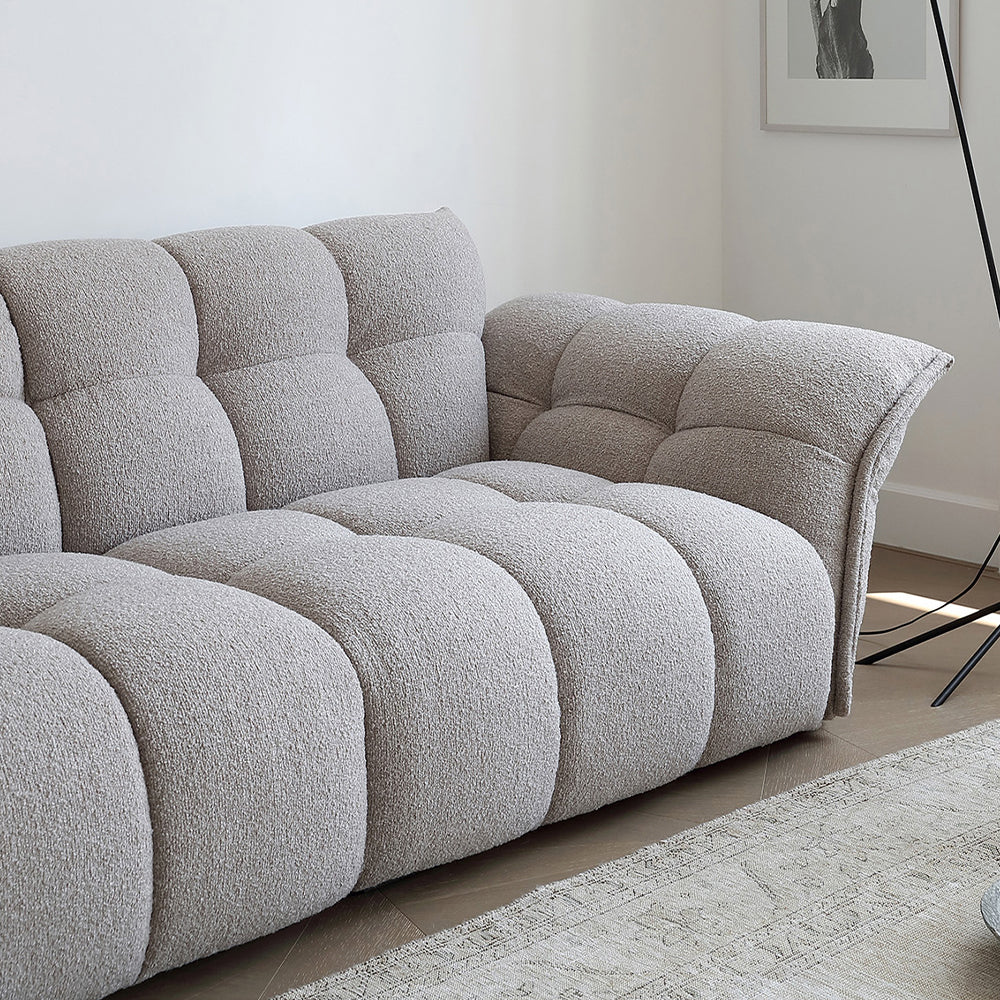 White Lily Modern Fluffy Couch for Homebodies Sectional Sofa