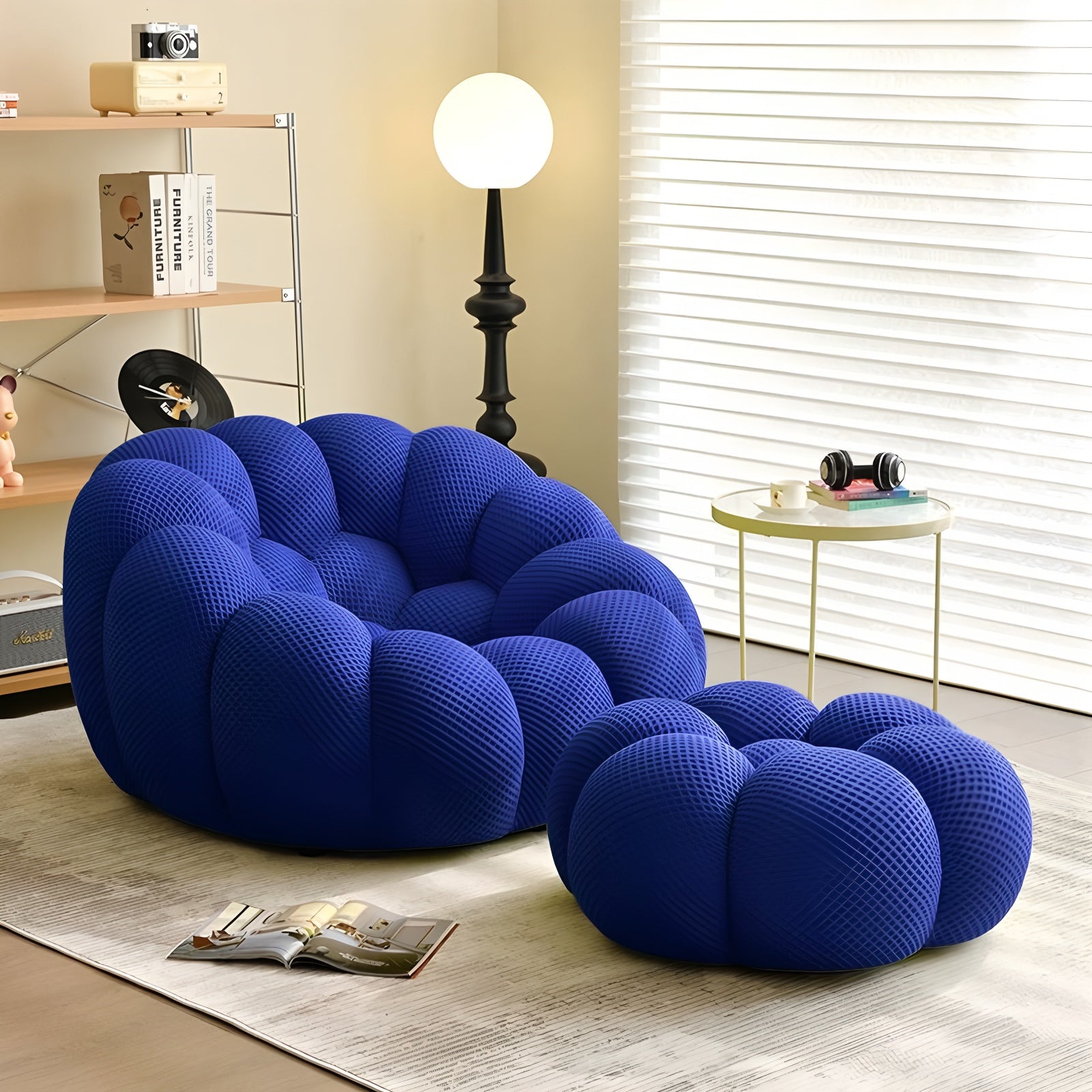 Blue compressed bubble sofa - Lkikos.com