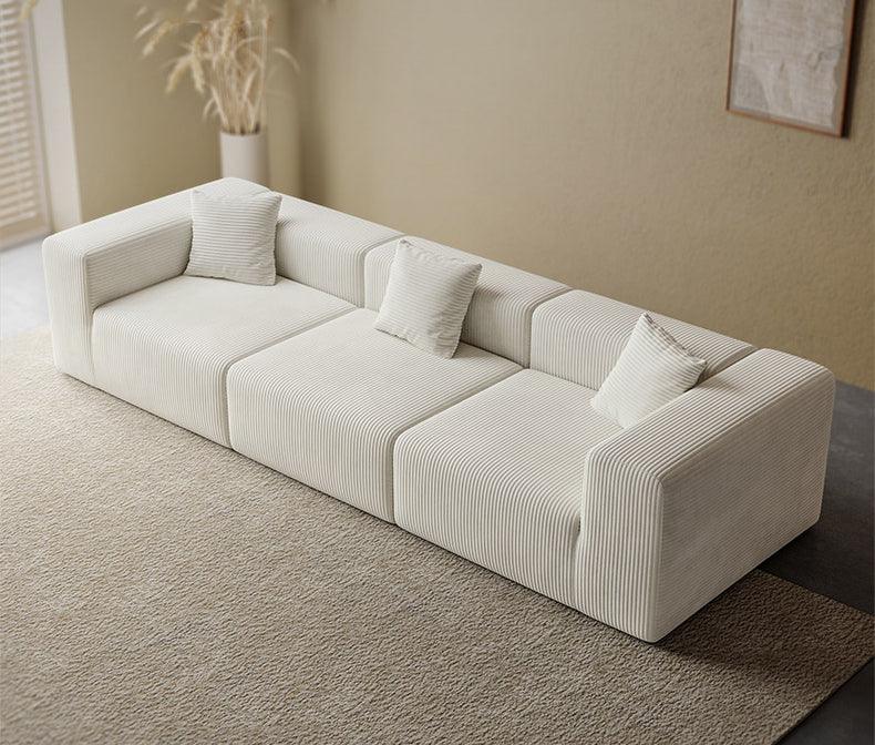 Compressed Corduroy Sectional Couch - Lkikos.com