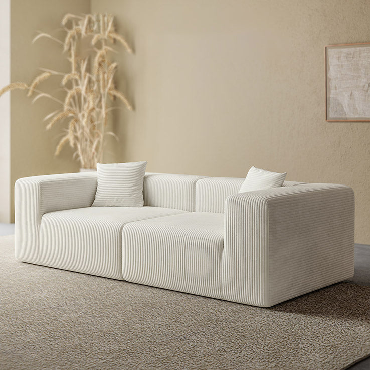 Compressed Couch Boneless Sponge Sofa Beige- Lkikos.com