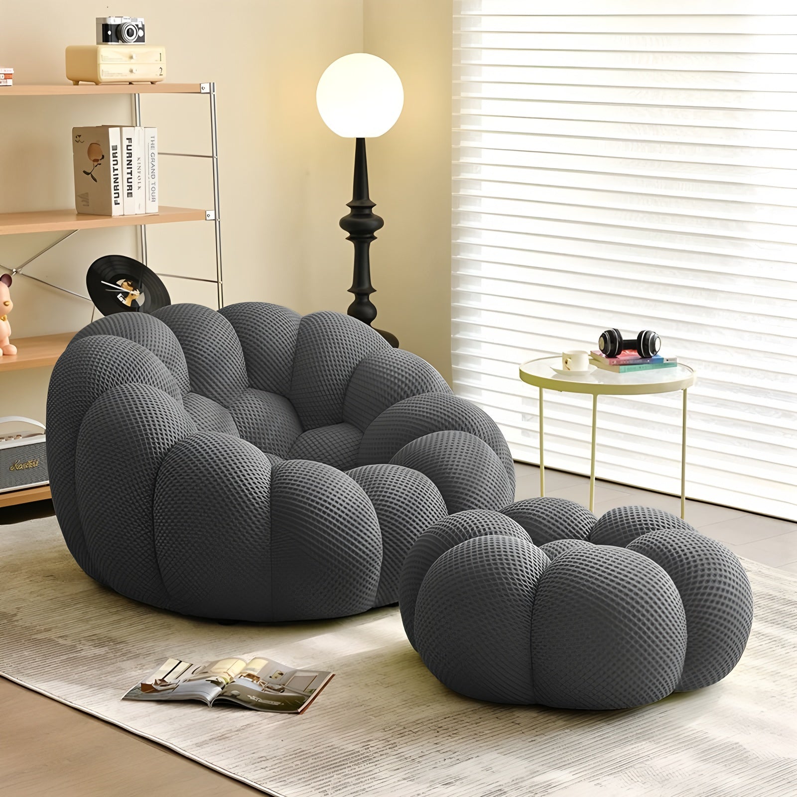 Grey compressed bubble sofa - Lkikos.com