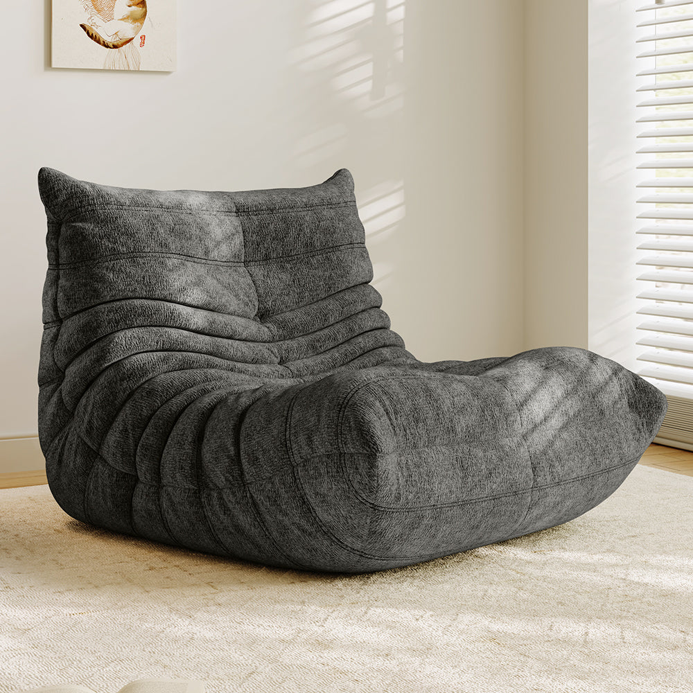 Lkikos Compressed Sofa Togo Sofa Single Caterpillar Sofa in dark gray - Lkikos.com