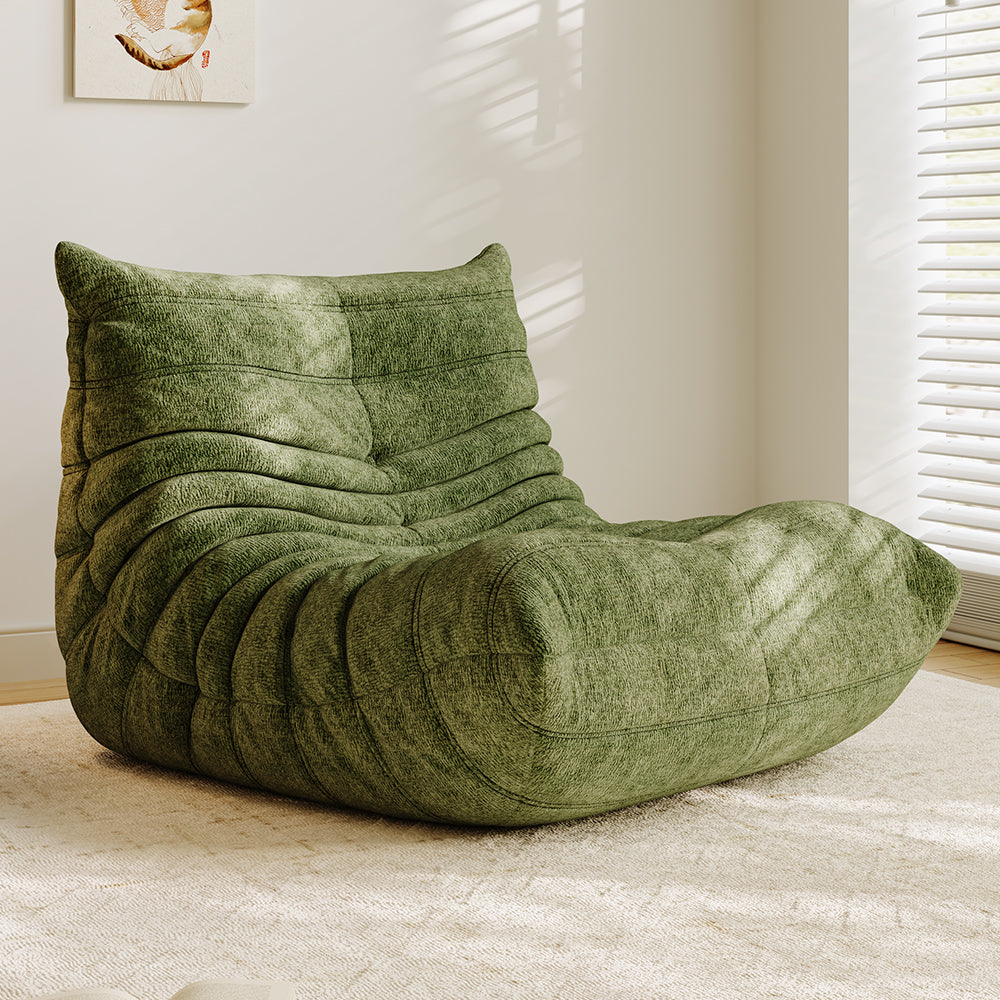 Lkikos Compressed Sofa Togo Sofa Single Caterpillar Sofa in grass green - Lkikos.com
