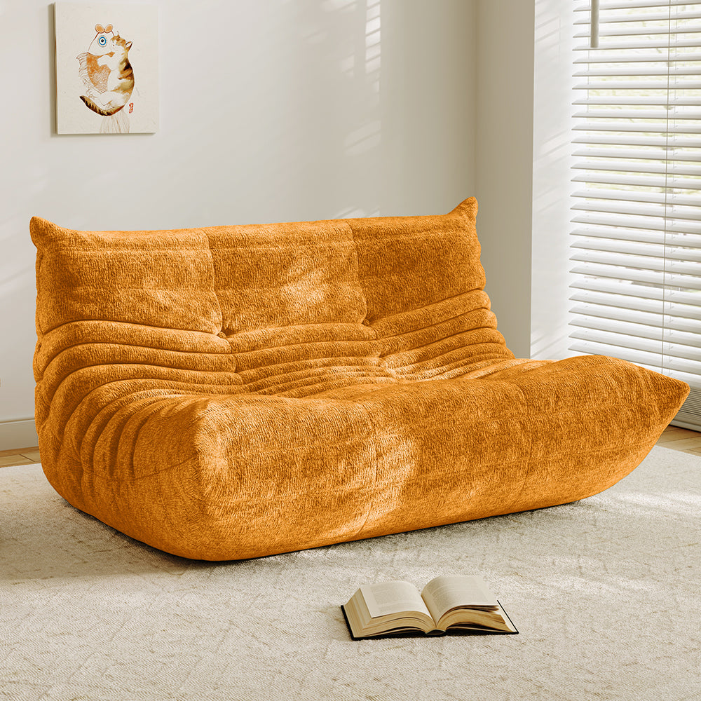 Lkikos Compressed Sofa Togo Sofa in yellow 2.2- Lkikos.com