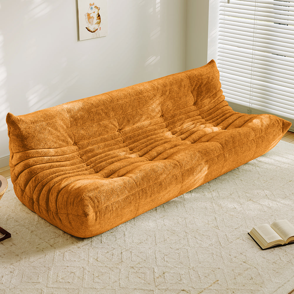 Lkikos Compressed Sofa Togo Sofa in yellow 4- Lkikos.com
