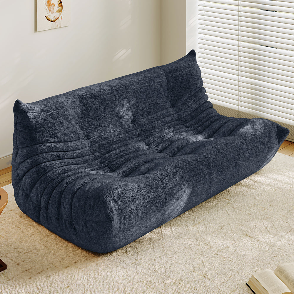 Lkikos Togo Sofa 3 seater in Blue - Lkikos.com