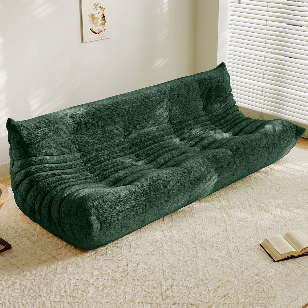 Lkikos Togo Sofa 4 seater in Dark Green - Lkikos.com