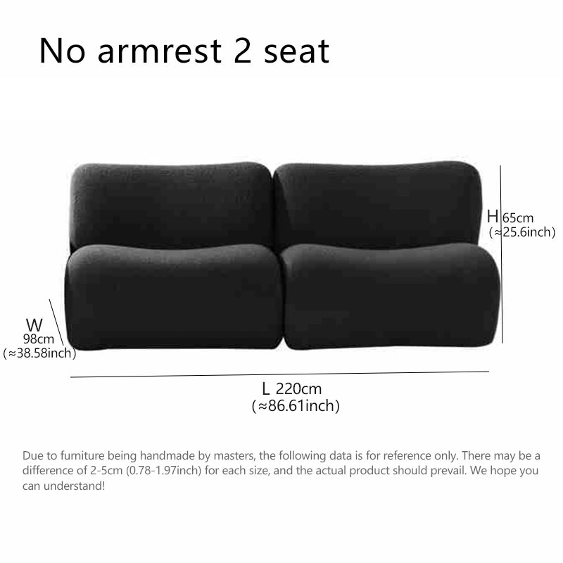 Living Room Black Compression Sofa Sectional Couch