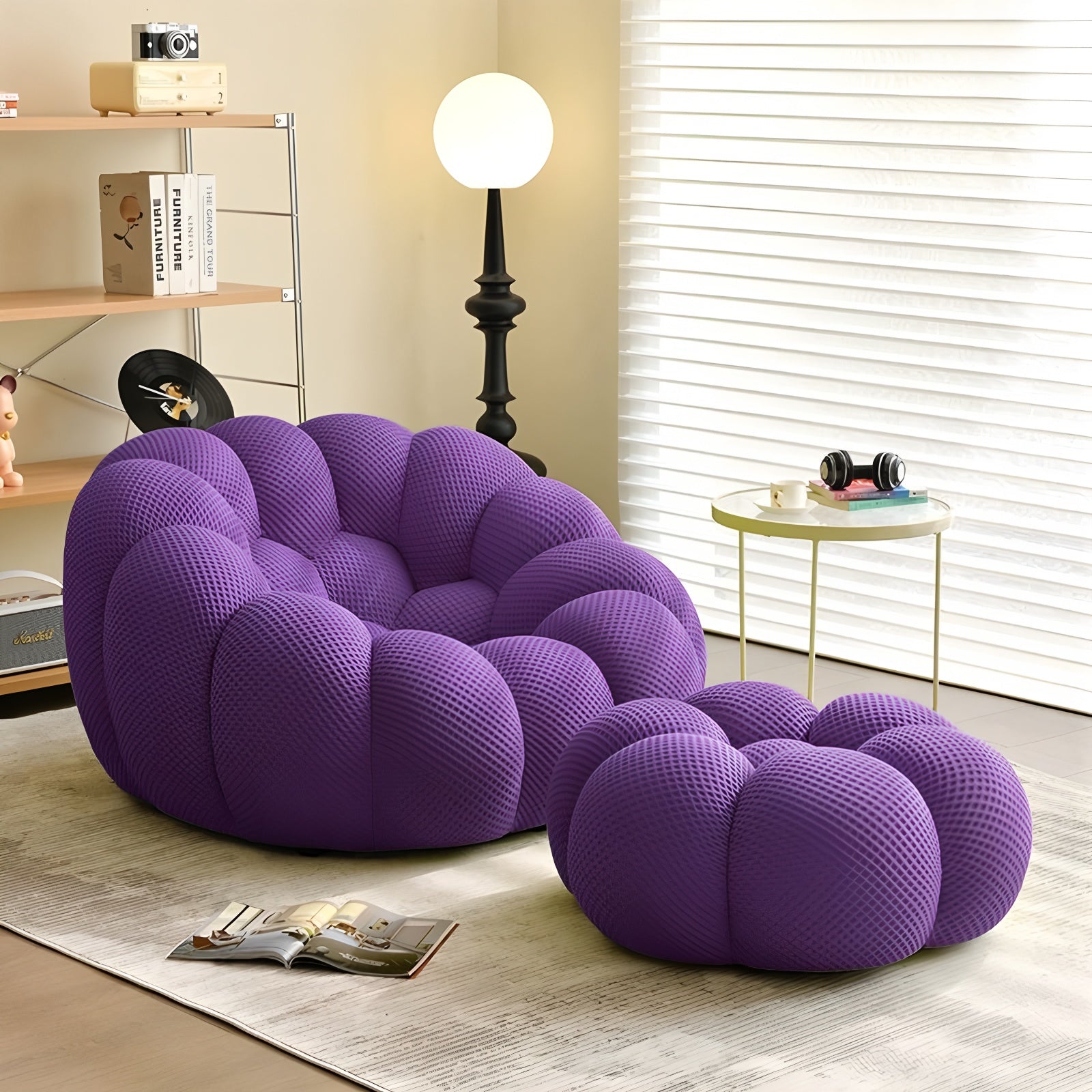 Purple compressed bubble sofa - Lkikos.com