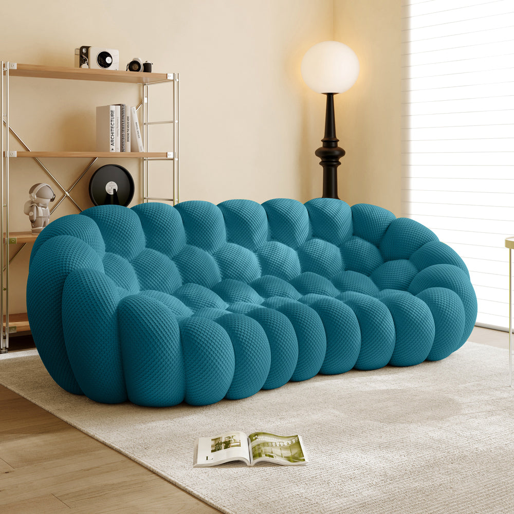 Vacuum Compression Bubble Sofa 3 seat in Deep peacock Blue - Lkikos.com