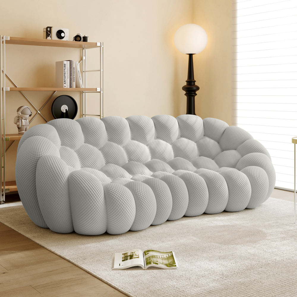 Vacuum Compression Bubble Sofa 3 seat in Light Gray - Lkikos.com