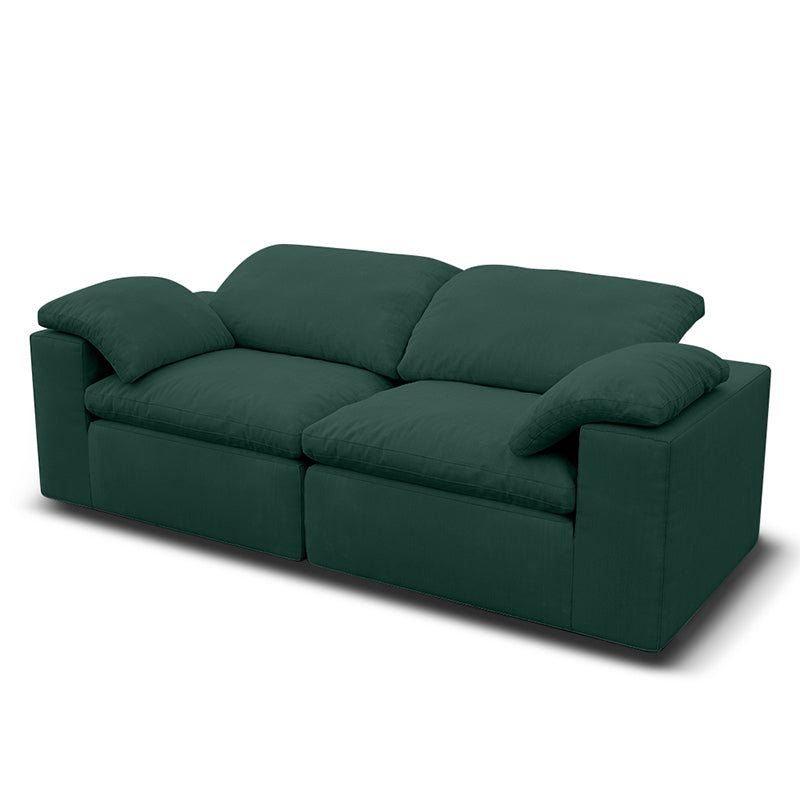 Vacuum Sealed Compression Sofa Velvet Cloud Sofa picture 1 in green - Lkikos.com