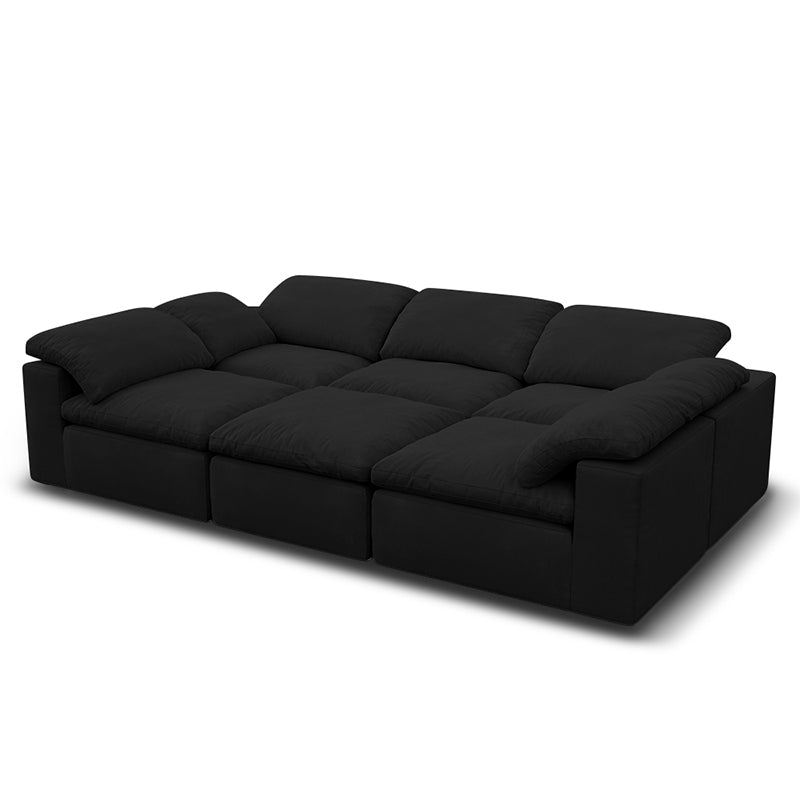 Vacuum Sealed Compression Sofa Velvet Cloud Sofa picture 7 in black - Lkikos.com
