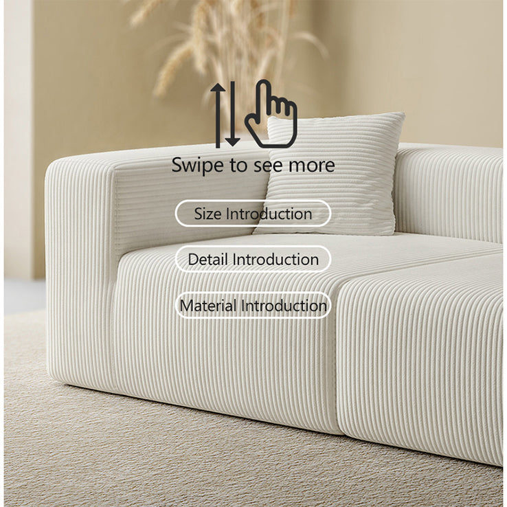 Lkikos Compressed Corduroy Couch Boneless Sofa Sponge Sofa couch