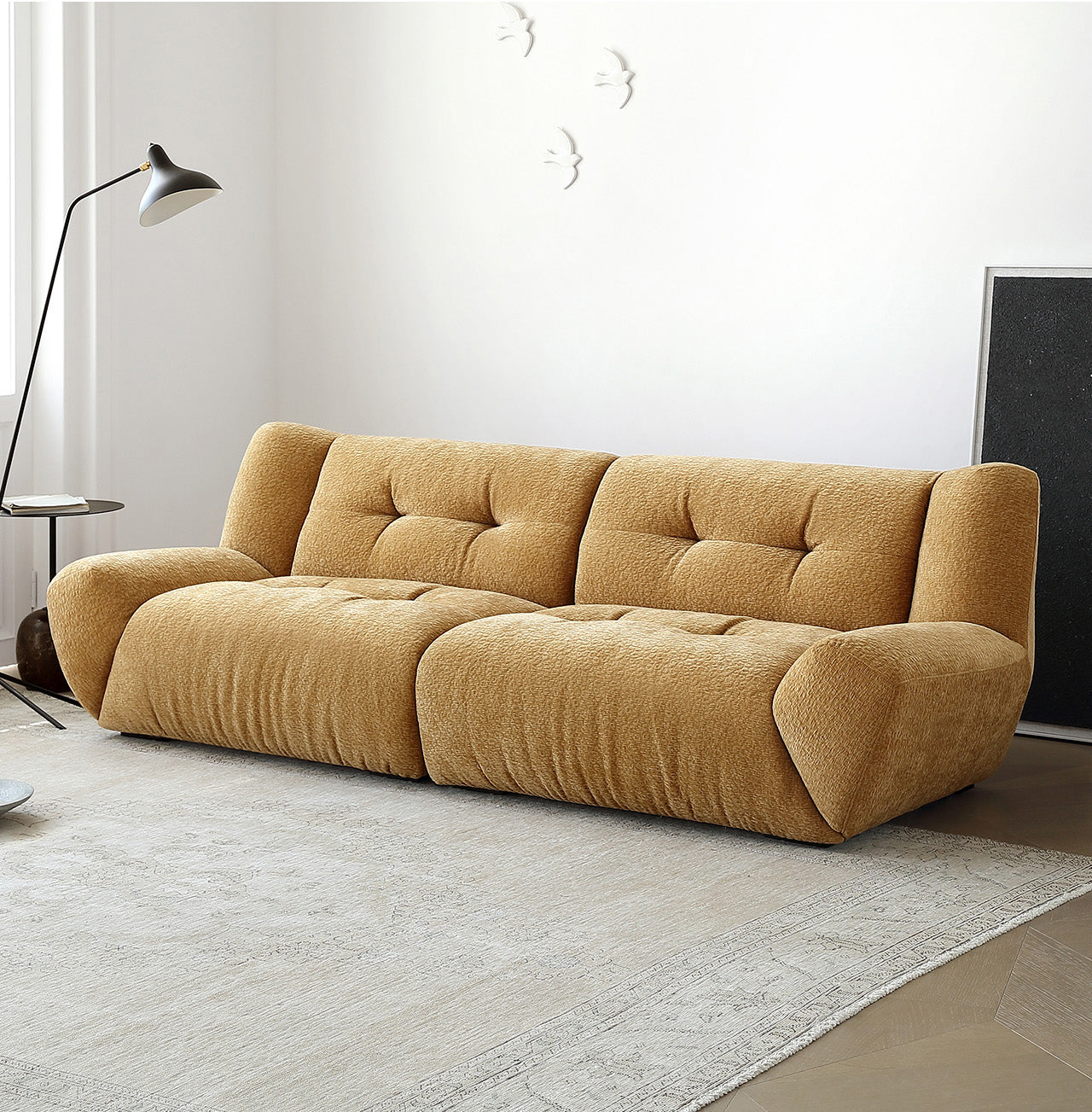 Comfy Sectional Loveseat Sofa / Floor Couch